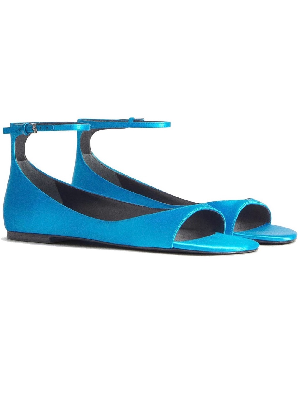 Women's satin flat sandals